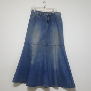 Jeans maxi skirt